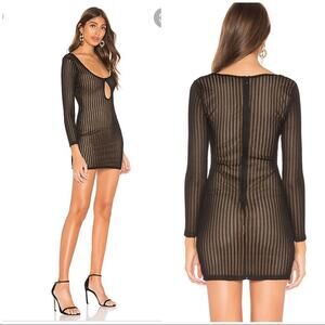 Privacy Please Opal Mini Dress Keyhole Bodycon Black Size S